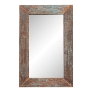 Rustic Reclaimed Framed Mirror For Sale