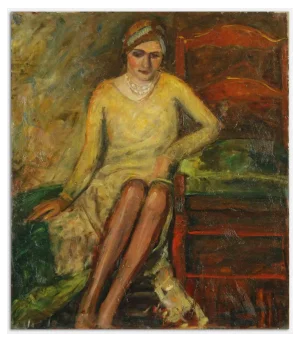 Antonio Feltrinelli, Lady, Original Painting, 1930s