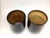 Late 20th Century Fabulous Pair of Jan Barboglio 29” Tall Iron and Amber Glass Hurricanes For Sale - Image 10 of 12
