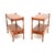 A beautiful pair of antique Georgian style inlaid yew wood side tables. They were made in England, they date from around...