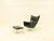 Set of Wing Chair with Ottoman by Hans Wegner for Carl Hansen & Søn, 1990s, Set of 2 For Sale - Image 3 of 18
