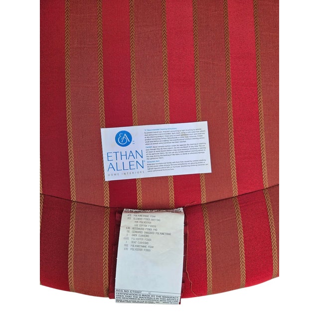 1990s Ethan Allen Versailles Lounge Chair French Country Living Room Regency For Sale - Image 12 of 12