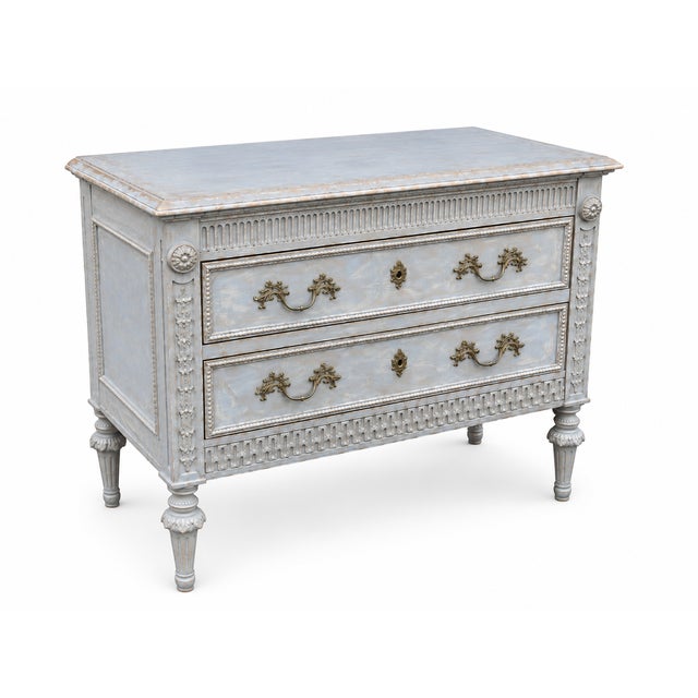Country French Dressers With Distressed Antique Finish For Sale - Image 4 of 5