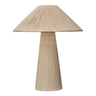 Tension Jute Table Lamp in Off White For Sale