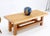 Custom Heavy Mid Century Modern Striped Butcher Block Style Coffee Table Bench For Sale - Image 6 of 12