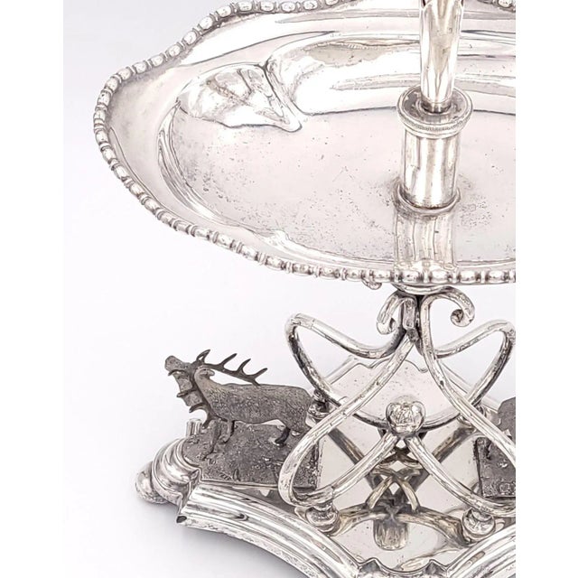 Metal Victorian Centerpeice, u.s.a. Circa 1890 For Sale - Image 7 of 9
