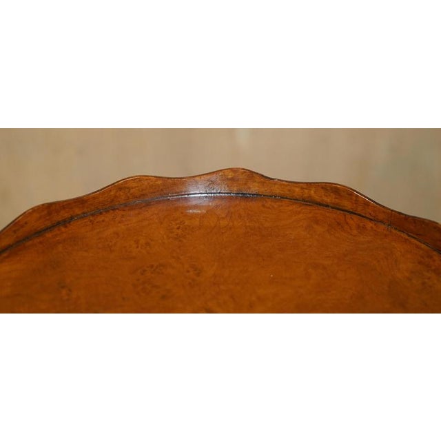 Wood Vintage Burr Walnut Tripod Tables, Set of 2 For Sale - Image 7 of 18