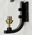 Paul Marra Ebonized Wood, Brass & Studio Glass Wall Sconces - a Pair For Sale - Image 13 of 18