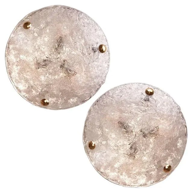 Large Textured Murano Glass Flush Mount from Hillebrand, 1965 For Sale - Image 12 of 12