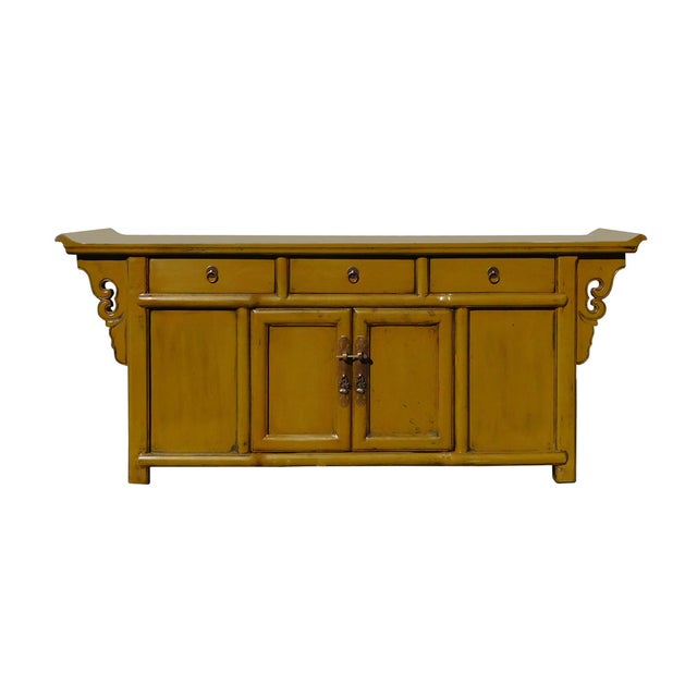 Mustard Yellow Chinese Credenza Chairish
