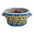 Vintage Yellow & Blue Chinoiserie Porcelain Footbath Planter W/ Koi Fish For Sale