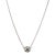 Ladies 14k White Gold 1.03ct Bezel Set Round Diamond Solitaire Pendant Necklace For Sale