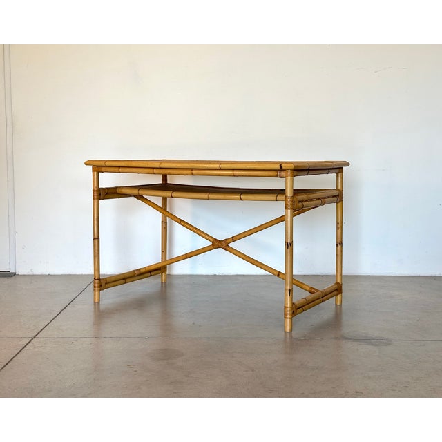 Vintage Wicker and Bamboo Desk, 1970s For Sale - Image 13 of 13