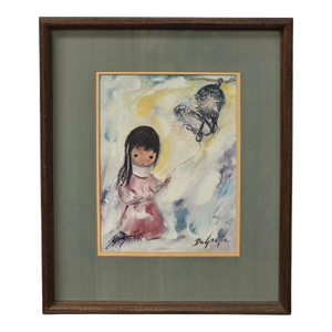 Ted DeGrazia Bell of Hope Signed Southwest Figurative Print 1981