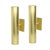 Pair of Contemporary ‘Terra’ Indoor or Outdoor Sconces in Satin Brass by Centurion Lighting 6W LED 300 Lumens 2700k Color...