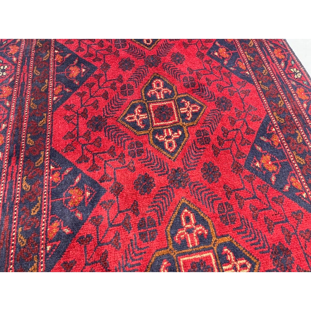 Extra-Long Red and Navy Tribal Medallion Runner Rug, 2'8" X 18'8" For Sale - Image 9 of 18