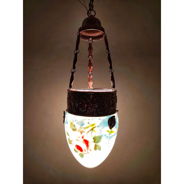 Art Nouveau Pendant Lamp, Spain, 1930s For Sale - Image 14 of 17