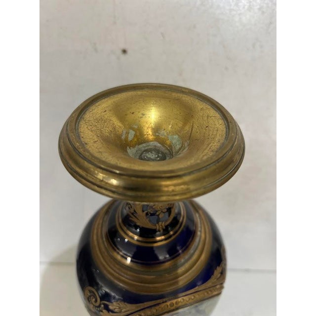 Louis XVI Style Fine Earthenware Vases, Set of 2 For Sale - Image 11 of 18