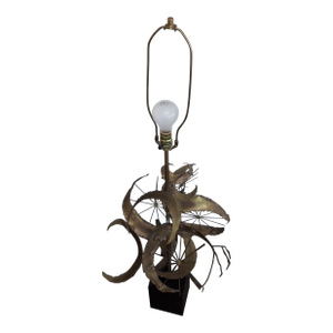Harry Balmer for Laurel Torch Cut Brutalist Table Lamp
