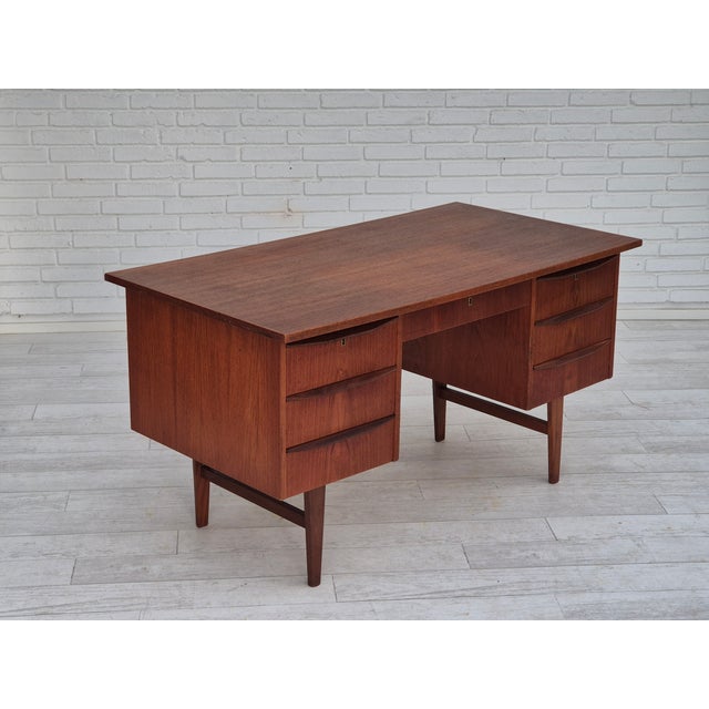 Vintage Danish Teak Desk, 1960s For Sale - Image 4 of 18