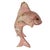 Mid-century pink and green California pottery angel fish wall vase. The wall vase features a beautifully detailed pink...