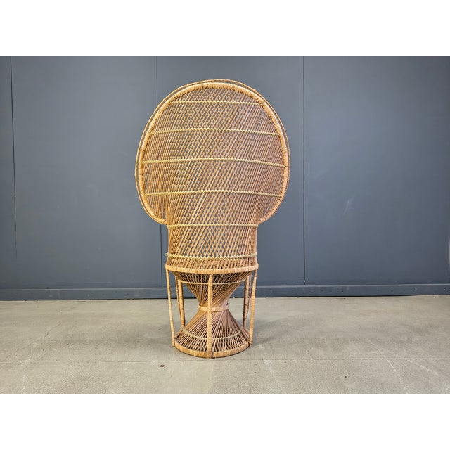 Vintage Wicker Peacock Chair, 1970s For Sale - Image 6 of 15