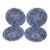 Vintage Mid Century Modern Queens Calico English Cottage Blue & White Chintz 8 1/4" Salad Plates-Set of 4 For Sale