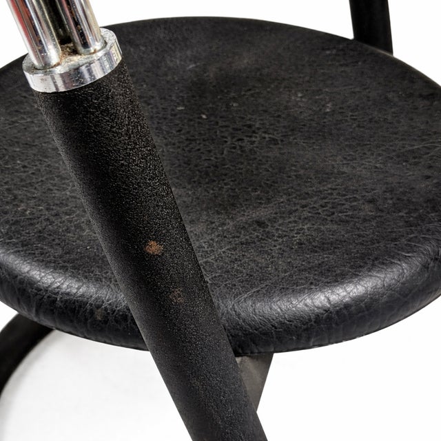 Black Postmodern Chairs, 1970s, Set of 4 For Sale - Image 8 of 9