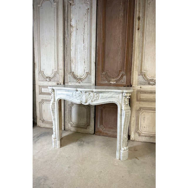 French White Marble Fireplace, 1880 For Sale - Image 17 of 17