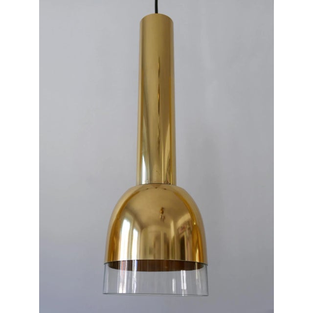 Gold Mid-Century Modern Pendant Lamps from Glashütte Limburg, Germany, 1970s, Set of 3 For Sale - Image 8 of 18