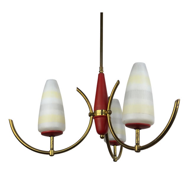 Mid-Century Chandelier from Stilnovo, Italy, 1940s-1950s For Sale