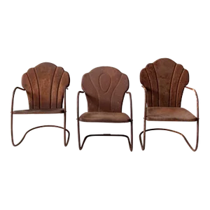 Mid Century Children's Metal Patio Chairs Set 3