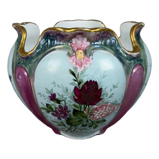 Antique Verbano Laveno Ceramic Vase, 1940s For Sale