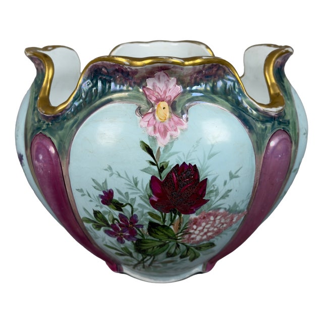 Antique Verbano Laveno Ceramic Vase, 1940s For Sale
