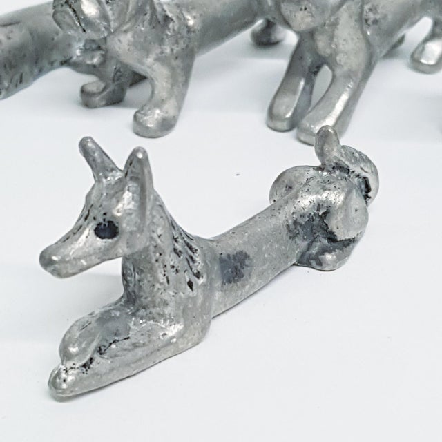 Metal Pewter Dog Breed Kniferests by Les Étains De La Fountain, 1970s, Set of 6 For Sale - Image 7 of 10