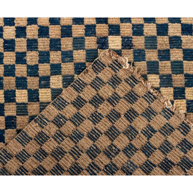 Textile Tibetan Checkerboard Khaden Rug, 4' 8" X 2' 5" For Sale - Image 7 of 7