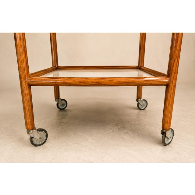 Brazilian Mid-Century Modern Bar Cart in Caviúna Wood, Brazil, 1960s For Sale - Image 10 of 18