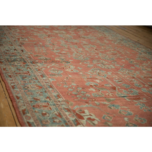 1930s Vintage Persian Bibikabad Quatrefoil Bouquet Wool Carpet For Sale - Image 9 of 13