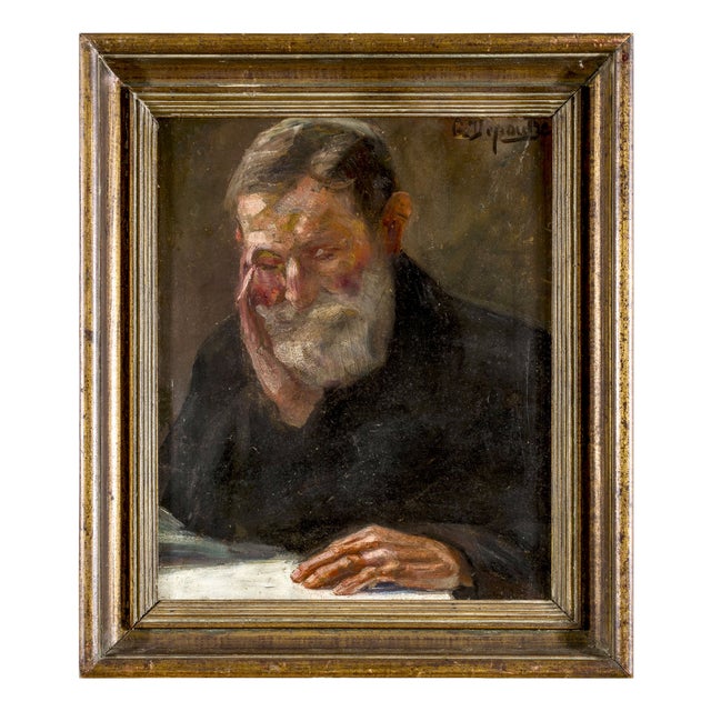 Portrait Composition, 1800s, Oil Painting on Panel, Framed For Sale