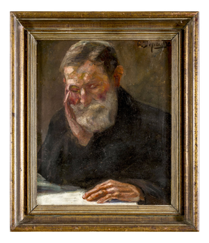 Portrait Composition, 1800s, Oil Painting on Panel, Framed