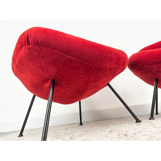 Red Lounge Chairs by Fritz Neth for Correcta, 1950s, Set of 2 For Sale - Image 15 of 18