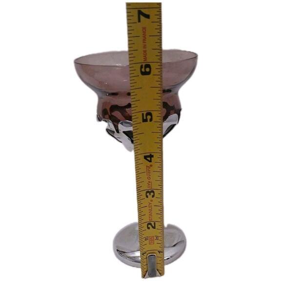 1960s Mid-Century Modern Farberware Cambridge Morgantown Chrome Wine Cordial Brandy Glass Romantic - a Pair For Sale - Image 16 of 16