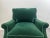1980s Hollywood Regency Style Custom Overstuffed Emerald Velvet Armchair For Sale - Image 5 of 17