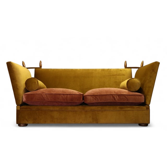 Exceptionally beautiful sofa by george smith, the tiplady. ex-display. they are covered in the george smith' genoa...