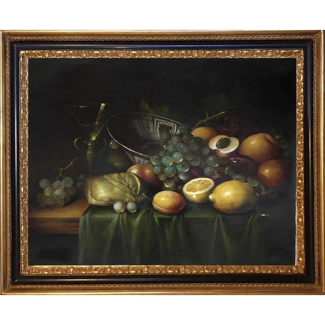 Salvatore Marinelli, Italian Still Life, Oil on Canvas, Framed For Sale - Image 7 of 7