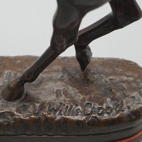 Metal The Whip Bronze Sculpture by John Willis Good For Sale - Image 7 of 10