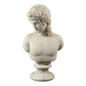 Italian Grand Tour Carrara Marble Bust of Eros of Centocelle