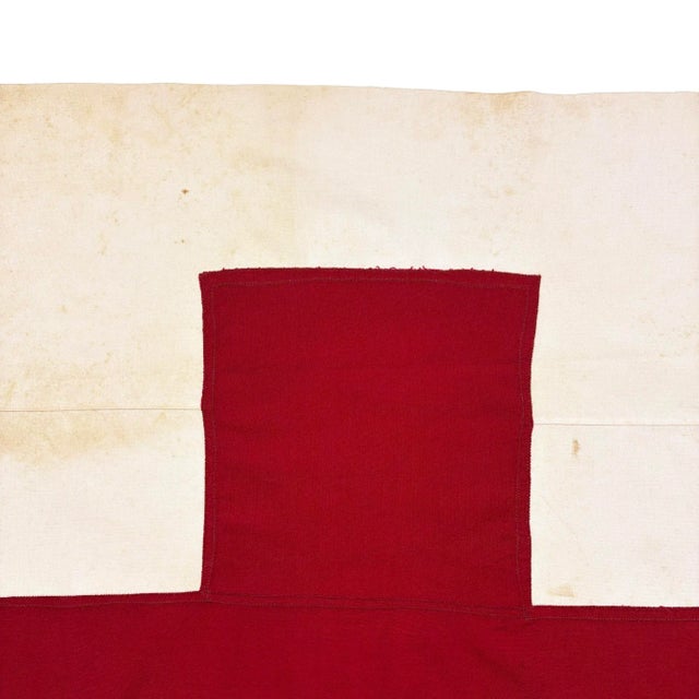 Large Vintage Cotton Sewn Red Cross Flag Chairish