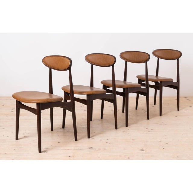 Wood Mid-Century Modern Round Dining Table and No. 125B Chairs by Fredrik A. Kayser, 1960s, Set of 5 For Sale - Image 7 of 18