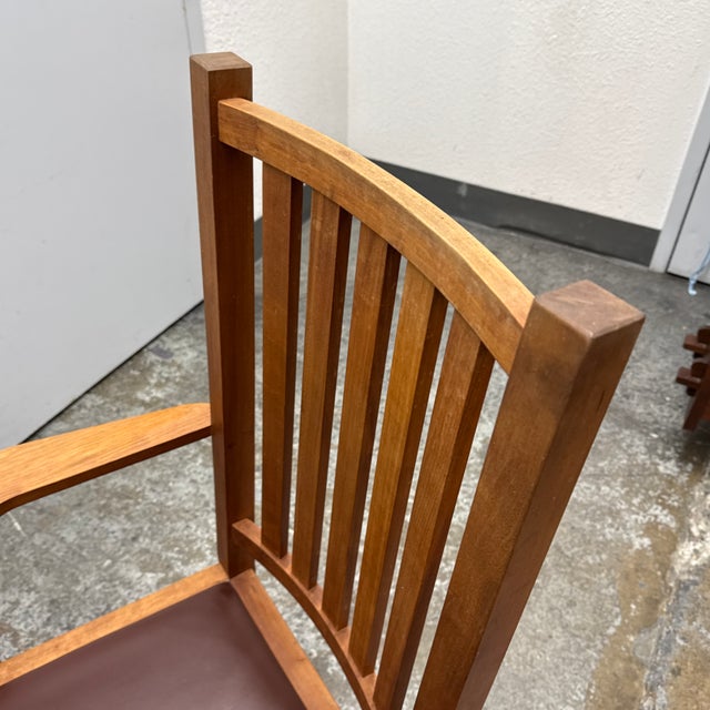 Thomas Moser Oak Armchair, Vintage For Sale - Image 12 of 12